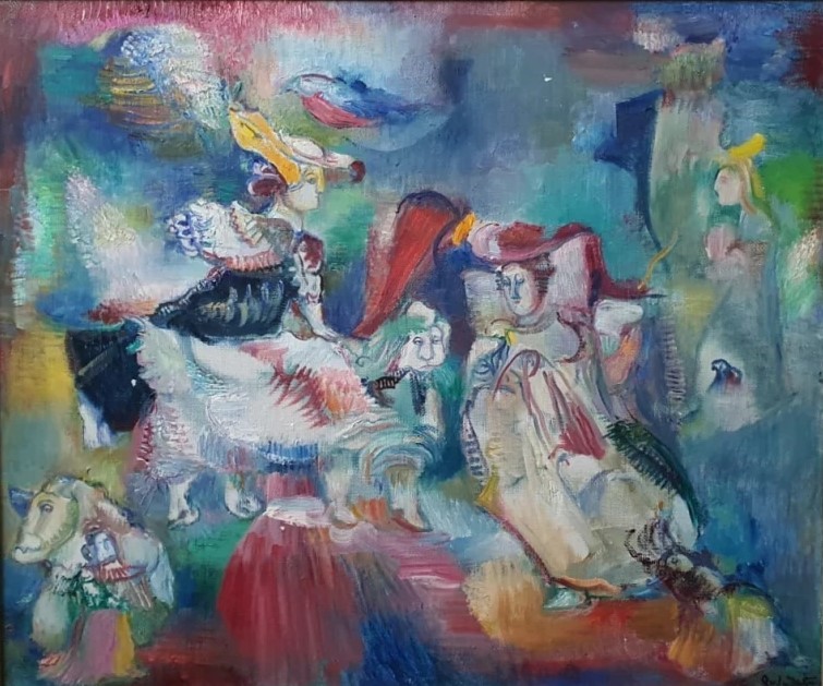 Картина Ночная скрипка пурпурного смычка, художник Хачатрян Гаянэ